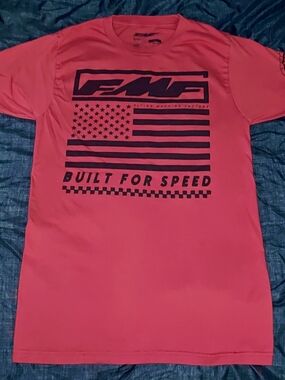 FMF Built For Speed Short Sleeve Red Tee With Black Graphics